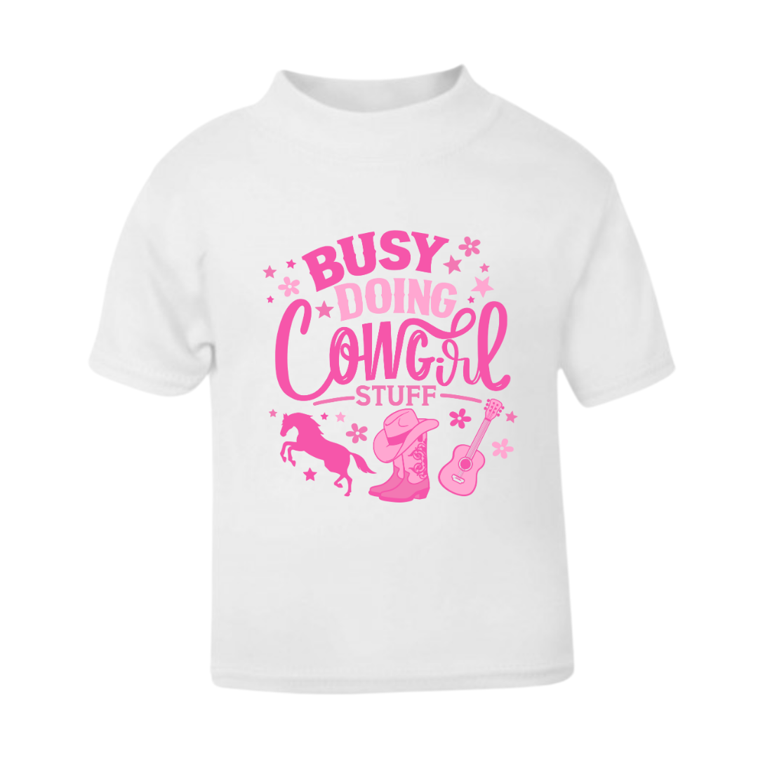 busy doing cowgirl stuff- tee