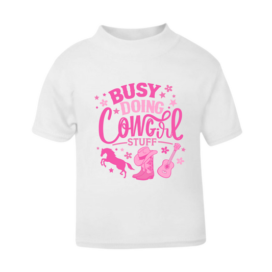 busy doing cowgirl stuff- tee