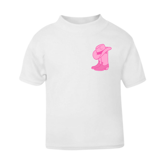 Pink boots tee