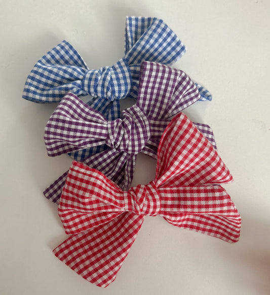 Gingham School Bows