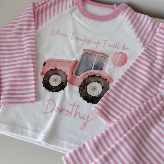 Personalised stripe pj’s